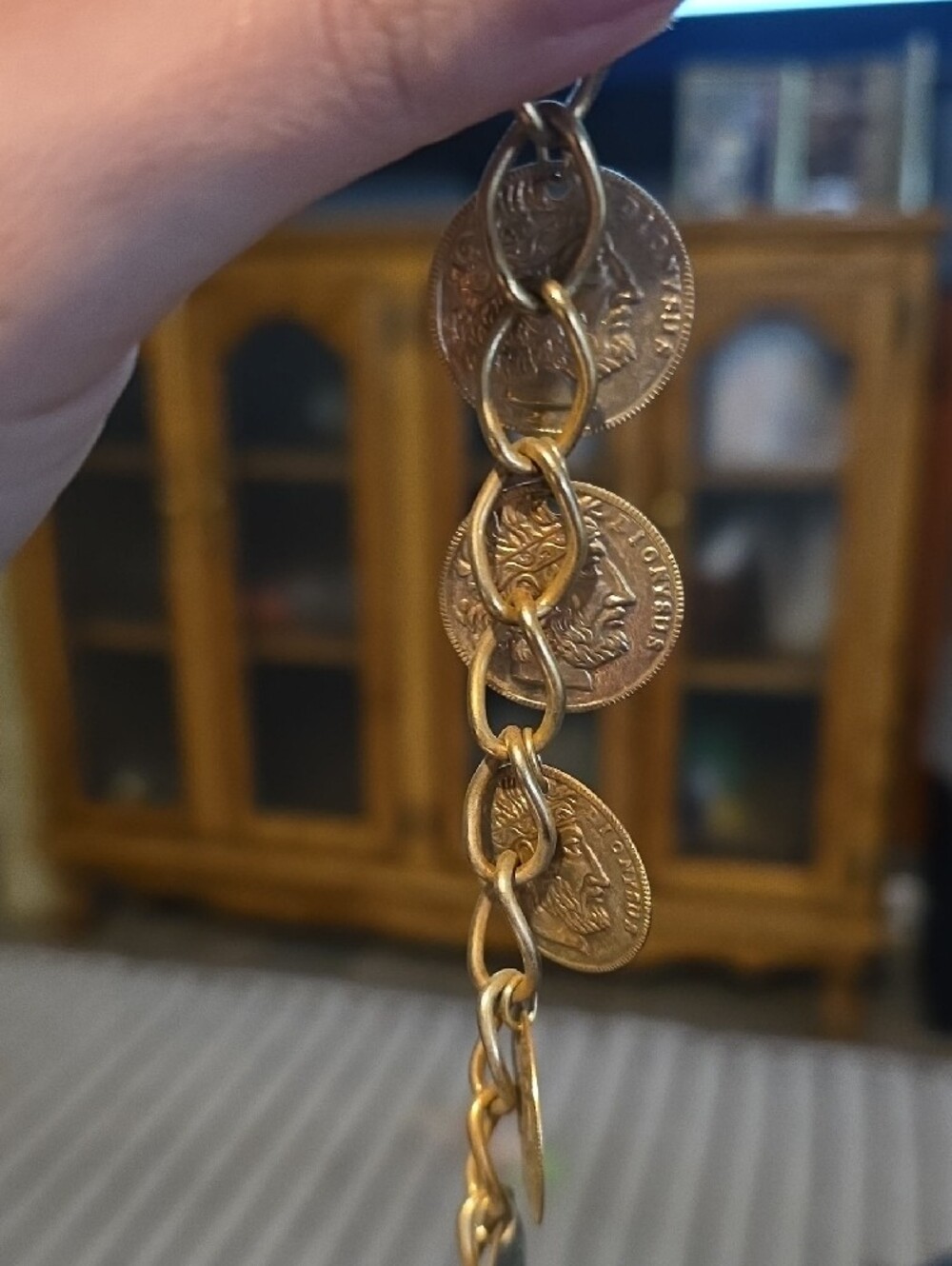 Gold Coin Charm Chain Belt for Women - Picture 3 of 4